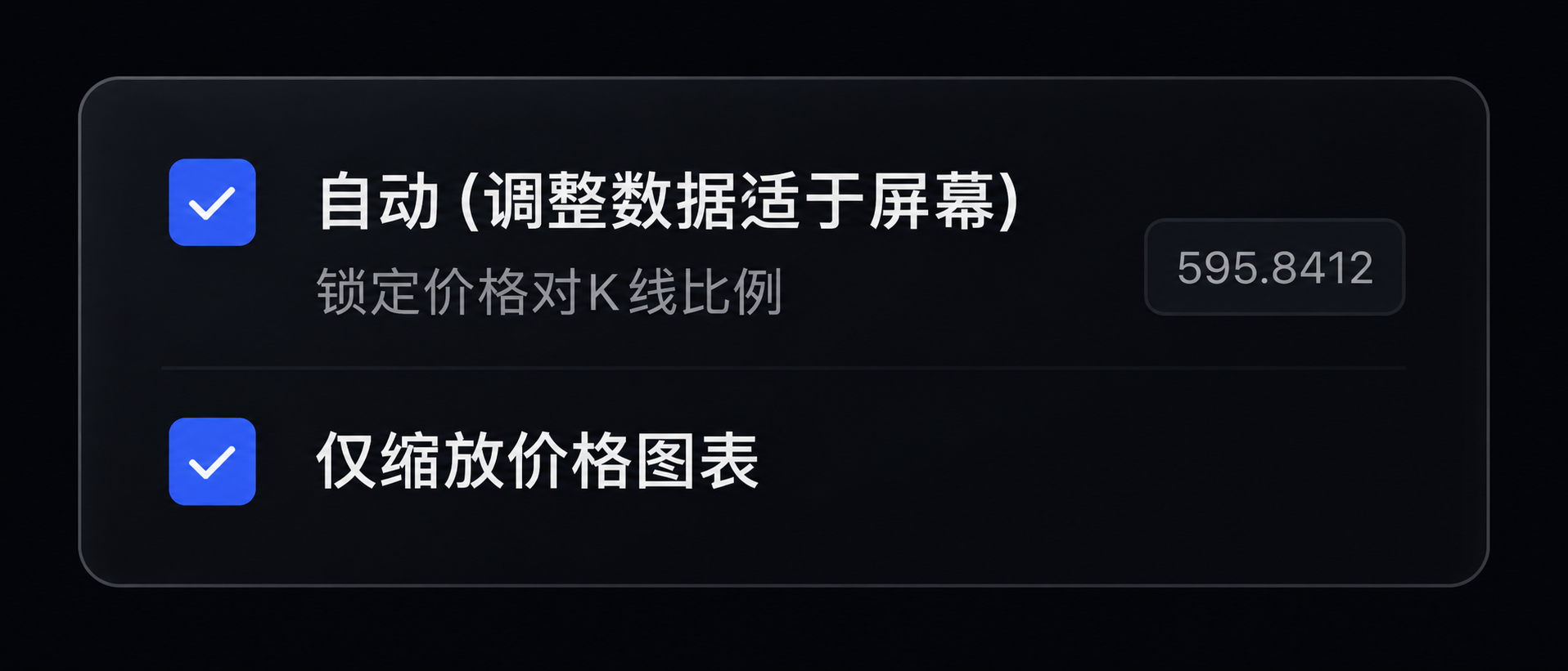 TradingView display mode settings